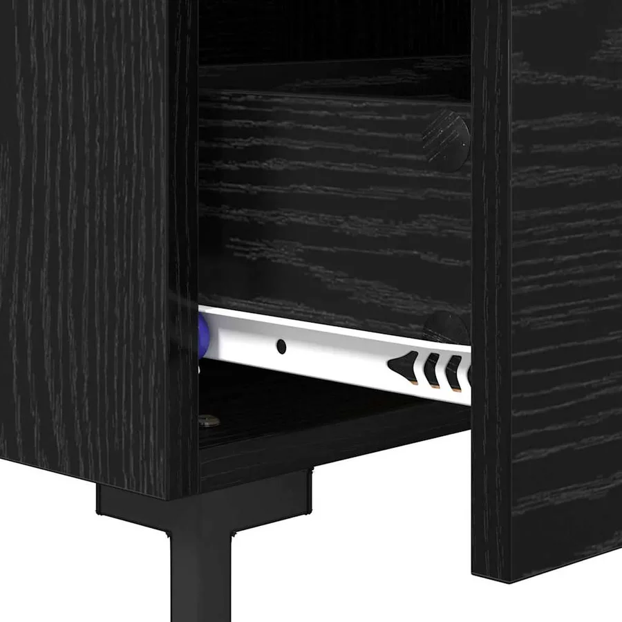 Cabinet de chevet 2 pcs Chêne noir 40 x 35 x 47,5 cm - 10