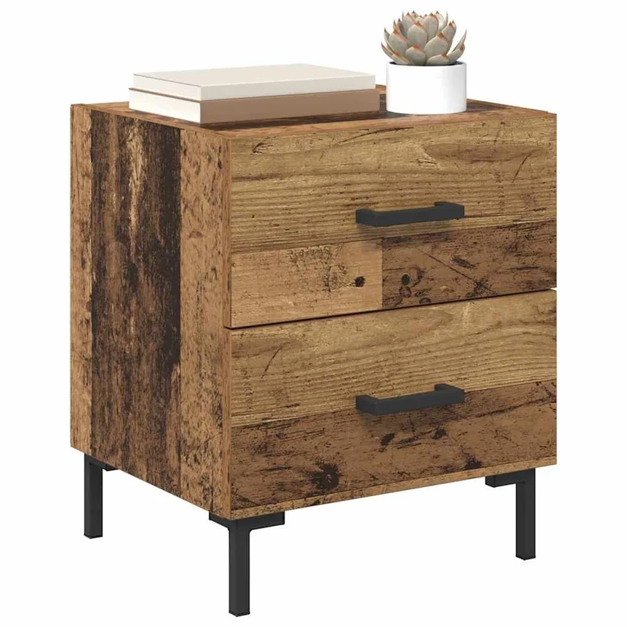 Cabinet de chevet avec tiroir Bois ancien 40 x 35 x 47,5 cm - 3