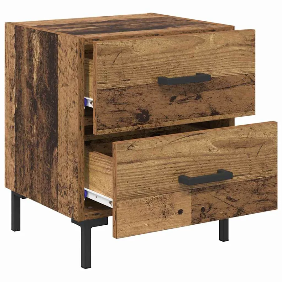 Cabinet de chevet avec tiroir Bois ancien 40 x 35 x 47,5 cm - 5