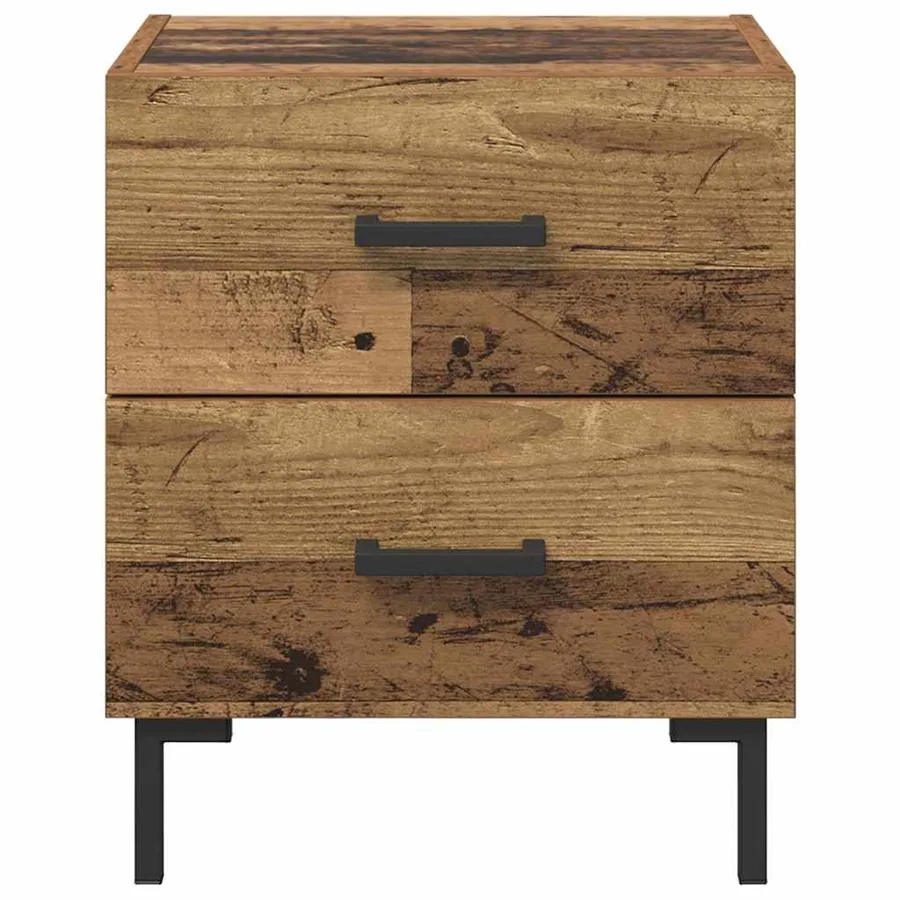 Cabinet de chevet avec tiroir Bois ancien 40 x 35 x 47,5 cm - 6