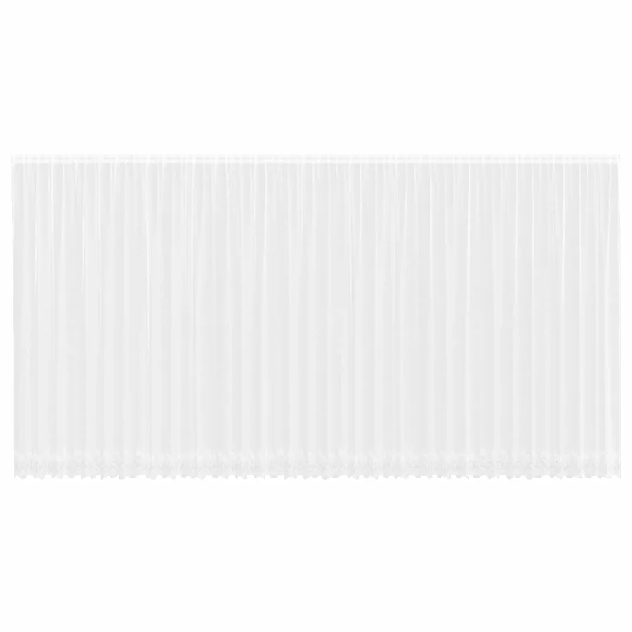 Rideau en Dentelle Floral Blanc 260 x 900 cm Polyester - 2