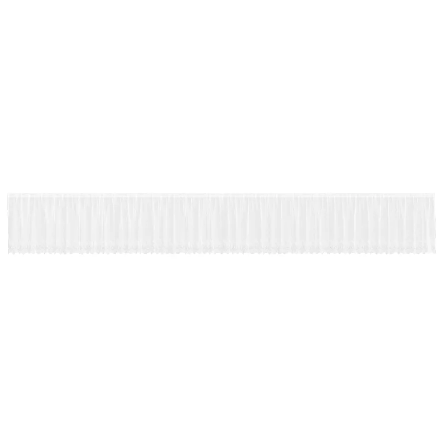 Rideau en Dentelle Floral Blanc 100 x 1200 cm Polyester - 2