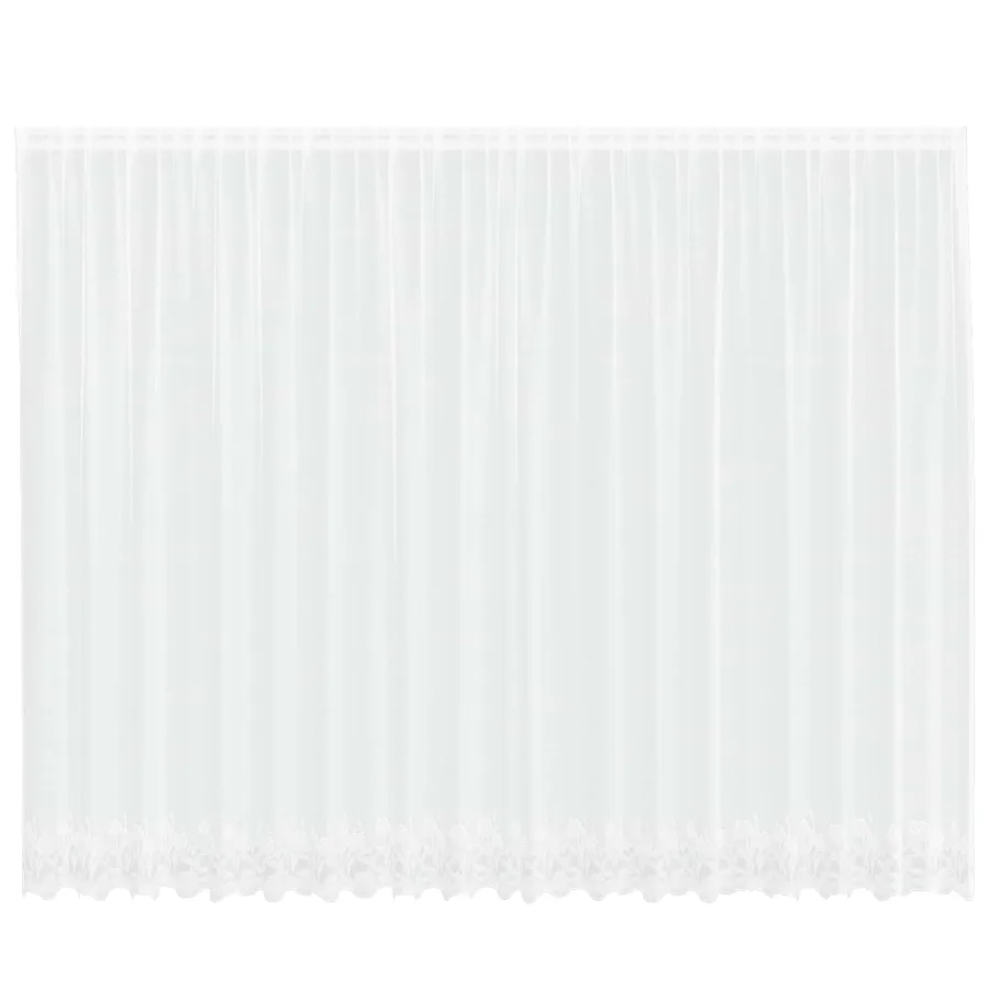 Rideau en Dentelle Floral Blanc 245 x 500 cm Polyester - 2