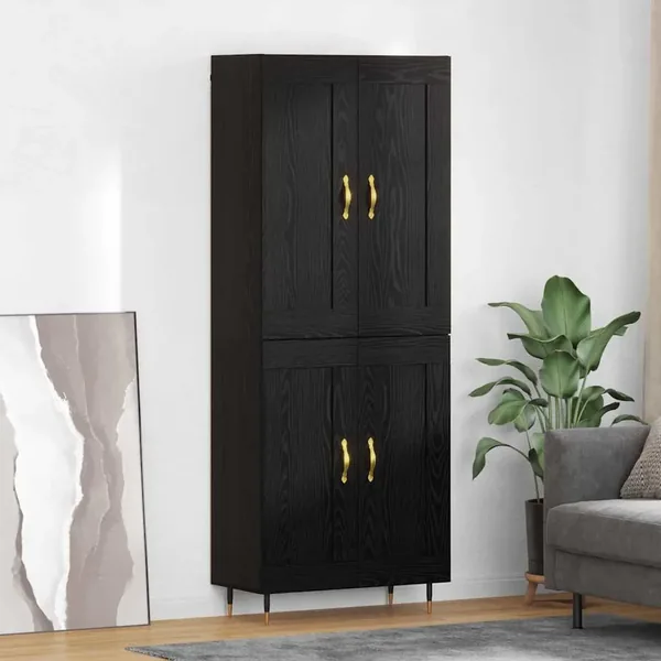 Haut Armoire Chêne noir 69,5 x 34 x 90 cm Bois d'ingénierie