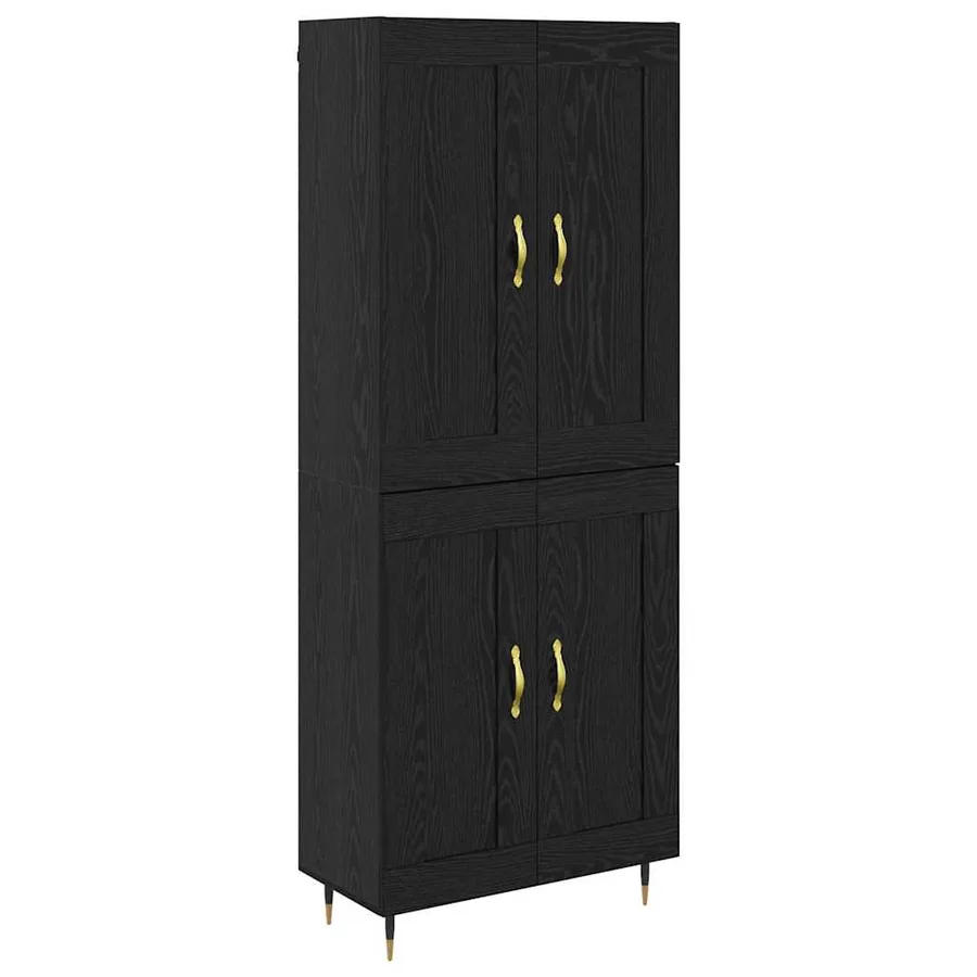 Haut Armoire Chêne noir 69,5 x 34 x 90 cm Bois d'ingénierie - 2