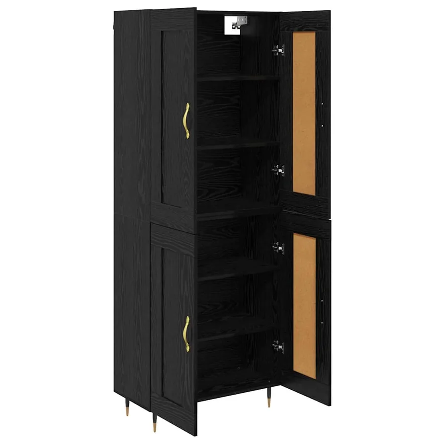 Haut Armoire Chêne noir 69,5 x 34 x 90 cm Bois d'ingénierie - 5