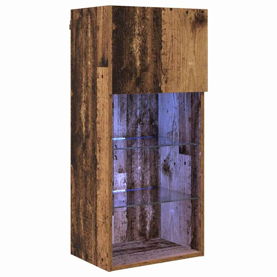Meuble TV mural Bois ancien 40,5 x 30 x 90 cm Bois d'ingénierie - 2