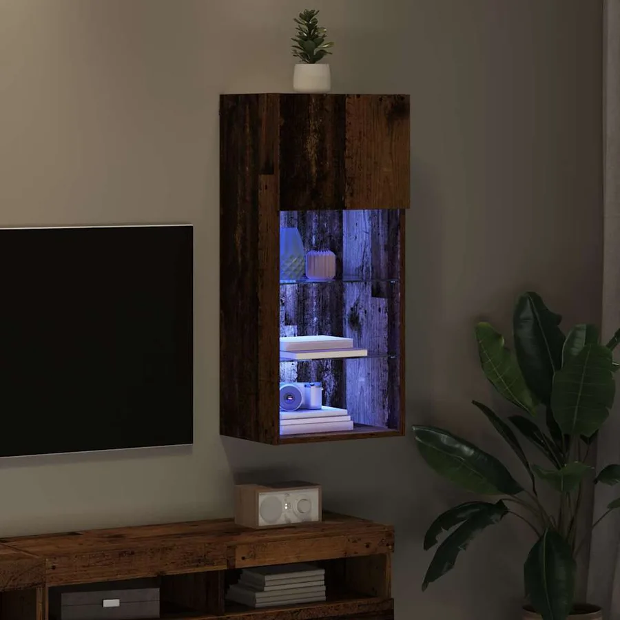 Meuble TV mural Bois ancien 40,5 x 30 x 90 cm Bois d'ingénierie - 5