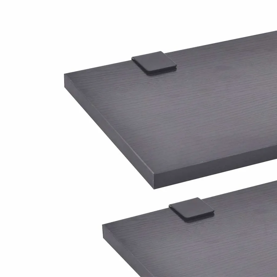 8 pièces de mobilier de salle de bain et lavabo Noir - 3