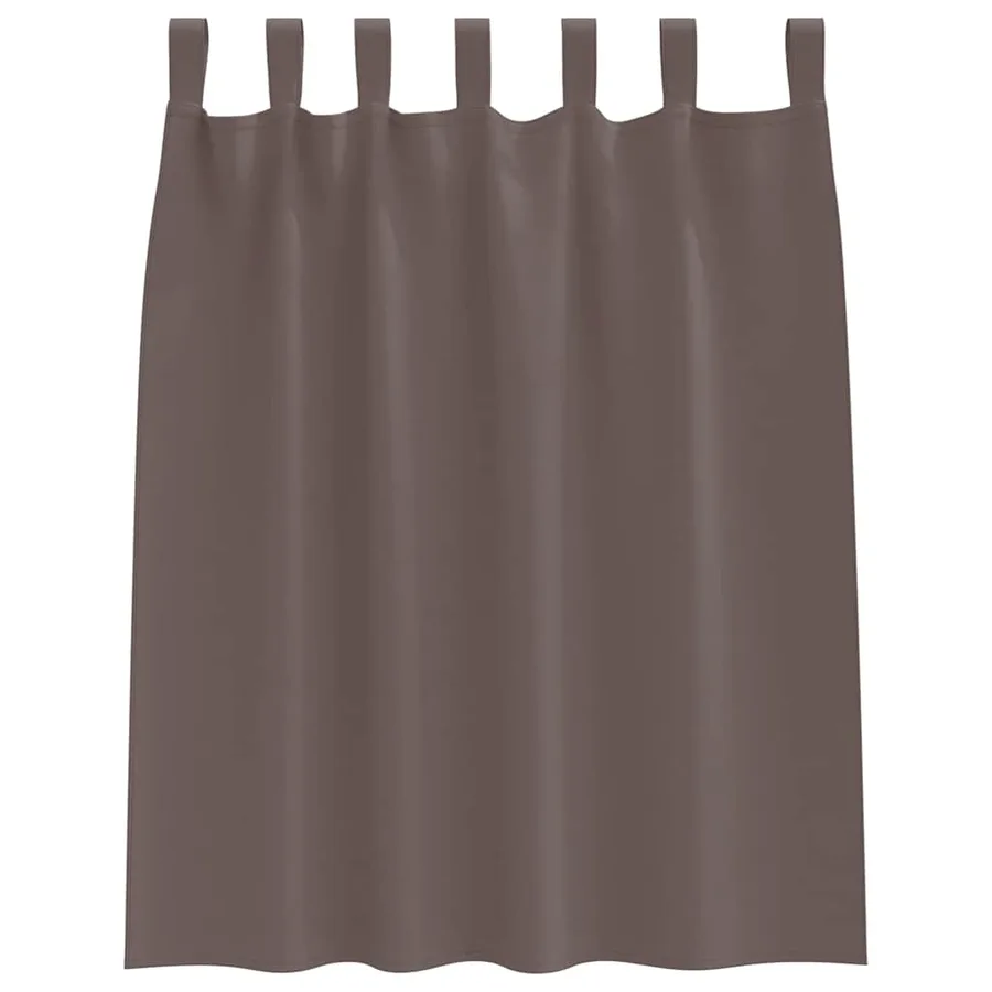 Rideaux occultants avec anneaux 2 pcs Marron foncé 140 x 140 cm - 4