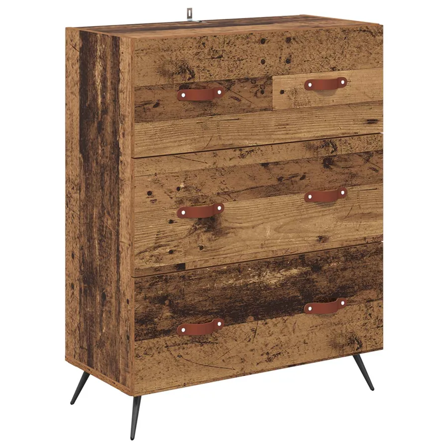 Commode Bois ancien 69,5 x 34 x 90 cm Bois d’ingénierie - 2