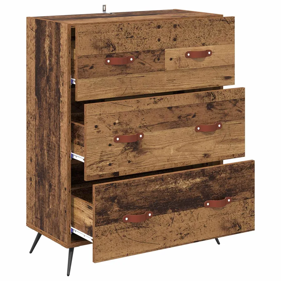 Commode Bois ancien 69,5 x 34 x 90 cm Bois d’ingénierie - 5