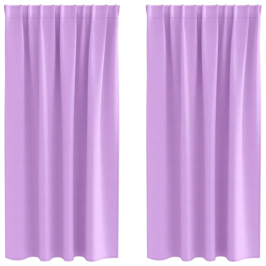 Rideaux occultants avec anneaux 2 pcs Violet 175 x 140 cm - 2