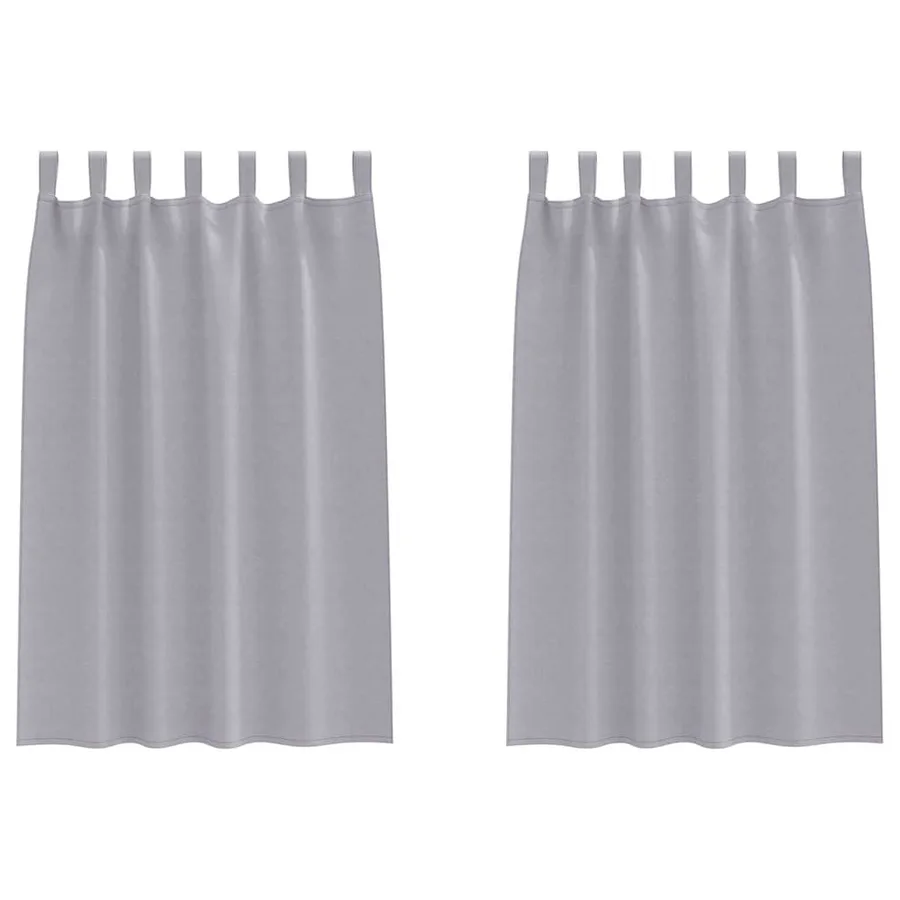 Rideaux occultants avec anneaux 2 pcs Gris métal 175 x 140 cm - 2