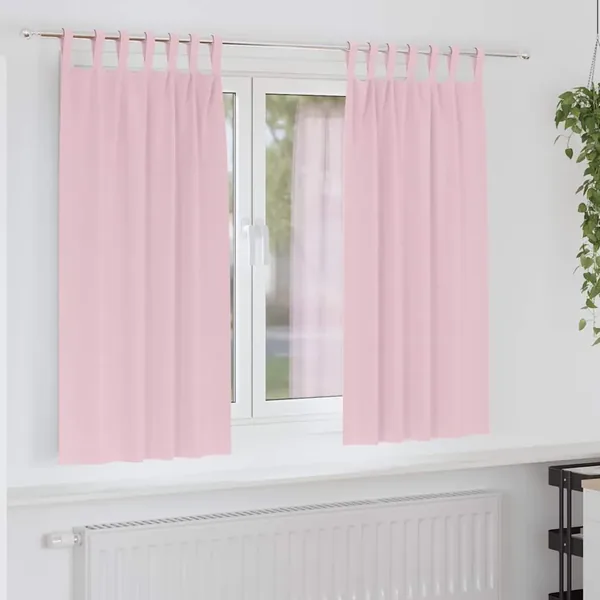 Rideaux occultants avec anneaux 2 pcs Rose bébé 175 x 140 cm