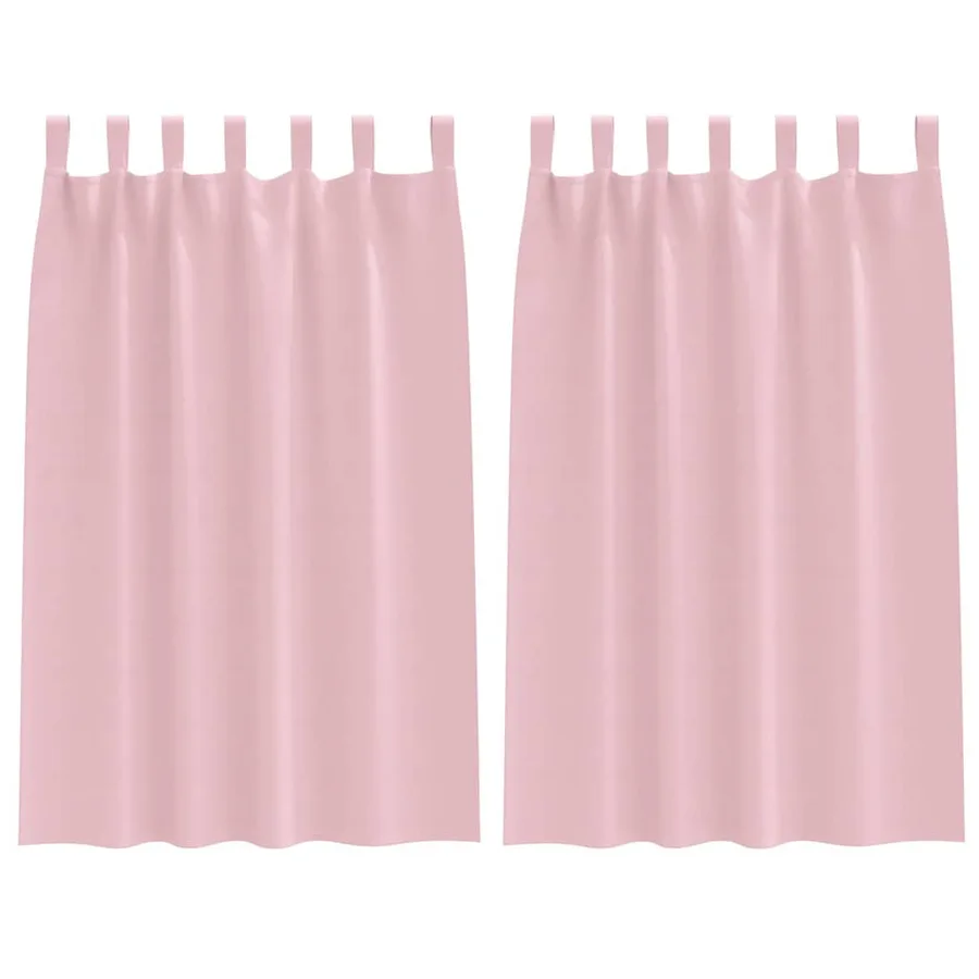Rideaux occultants avec anneaux 2 pcs Rose bébé 175 x 140 cm - 2
