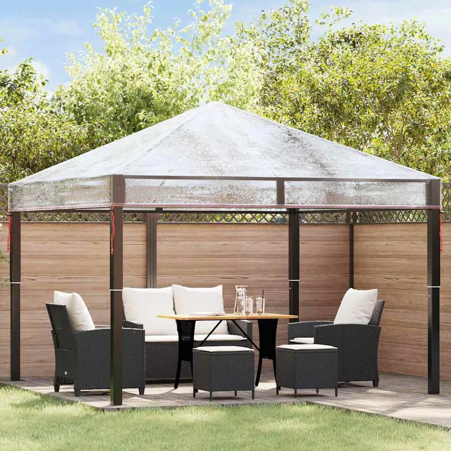 Remplacement de housse de gazebo 300 x 300 x 26 cm Transparent - 3