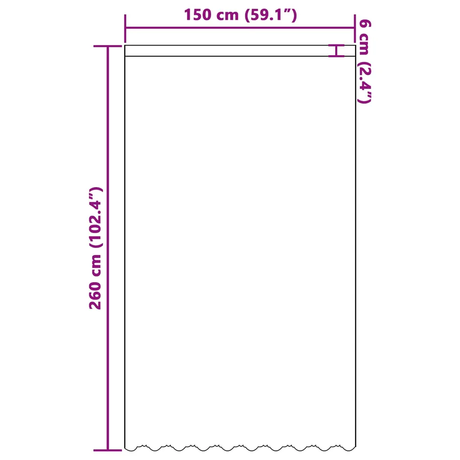 Rideau en Dentelle Floral Blanc 260 x 150 cm Polyester - 8