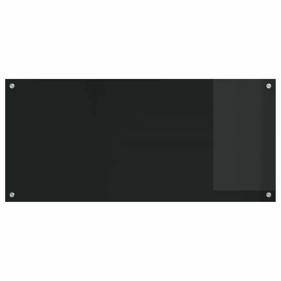 Crédence de cuisine 2 pcs Noir 110 x 50 cm verre trempé - 4