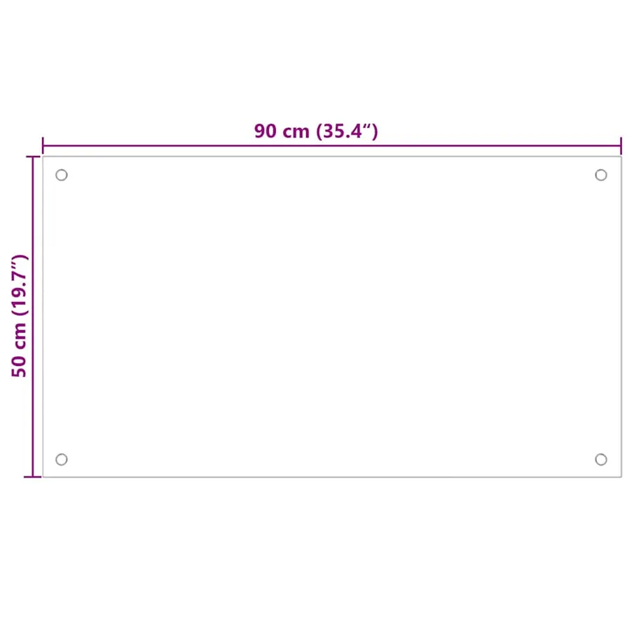 Crédence de cuisine 2 pcs Transparent 90 x 50 cm verre trempé - 8