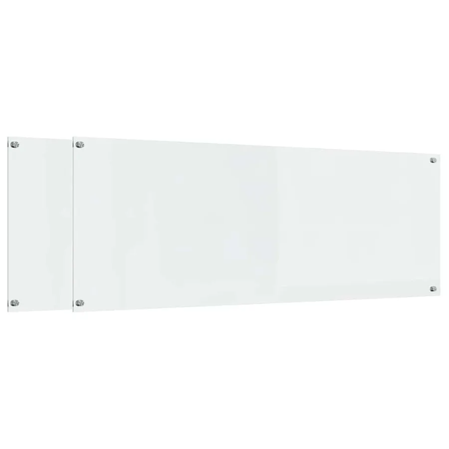 Crédence de cuisine 2 pcs Transparent 110 x 40 cm verre trempé - 2