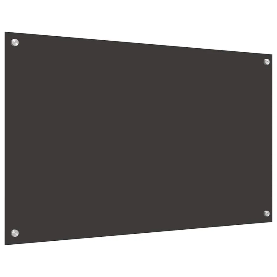 Crédence de cuisine 2 pcs Gris foncé 100 x 60 cm verre trempé - 6