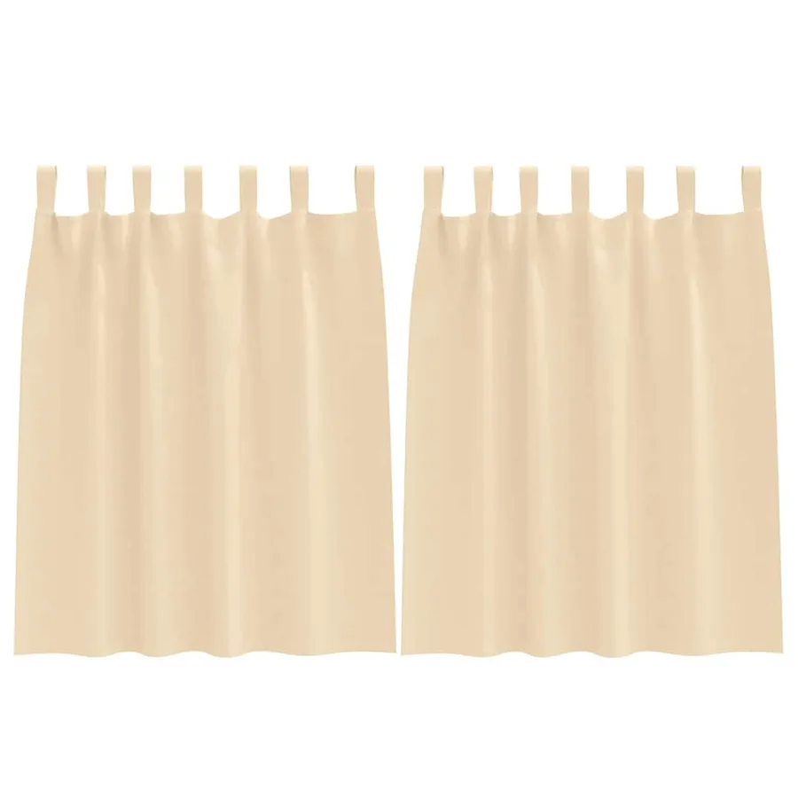 Rideaux occultants avec anneaux 2 pcs Crème 140 x 140 cm - 2
