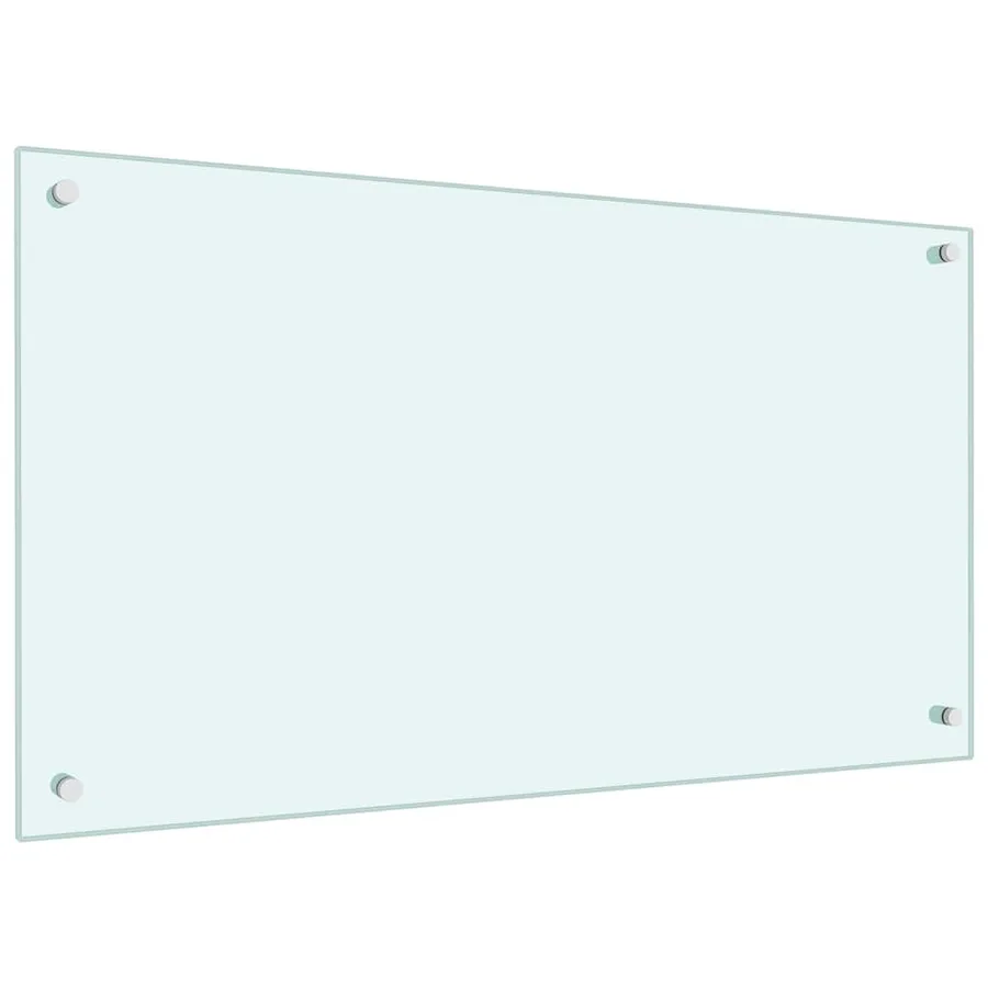 Crédence de cuisine 2 pcs Blanc 90 x 50 cm verre trempé - 3