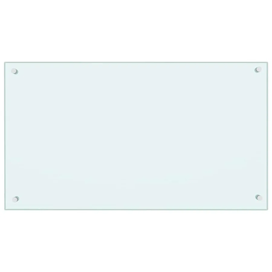 Crédence de cuisine 2 pcs Blanc 90 x 50 cm verre trempé - 4