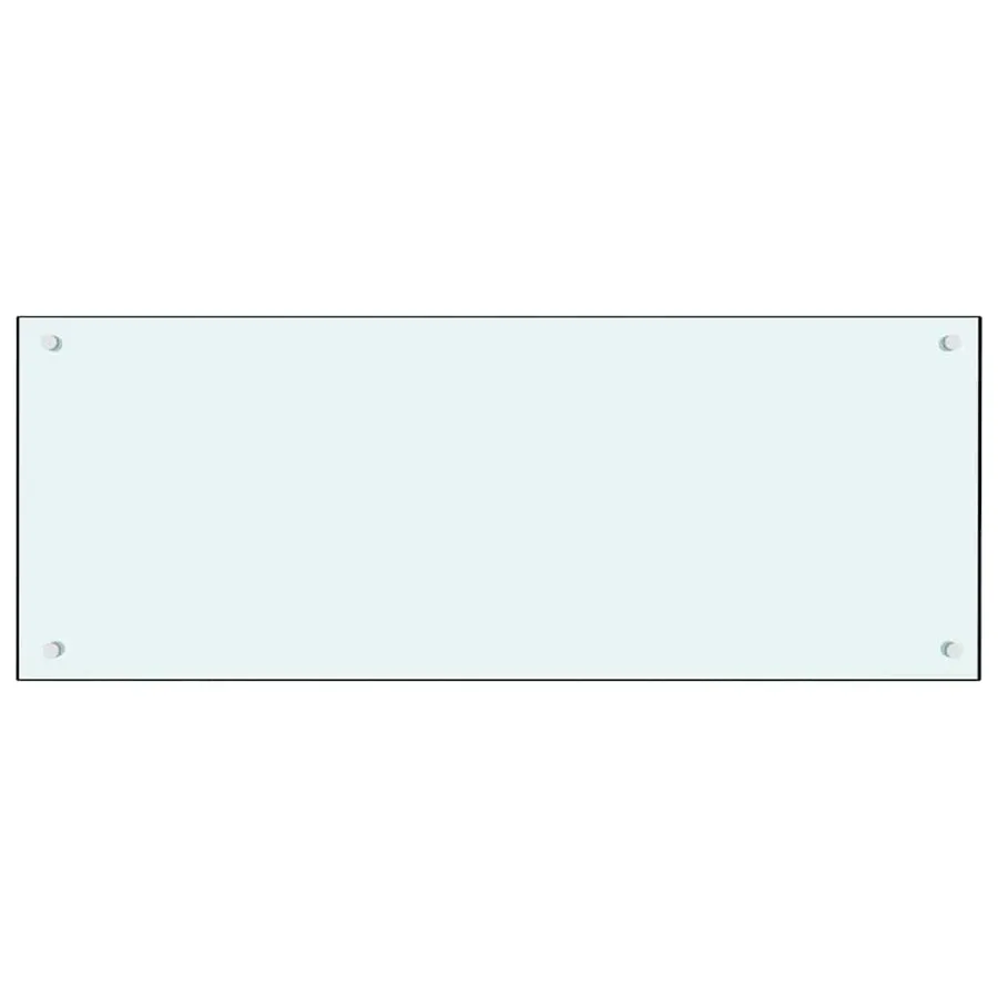 Crédence de cuisine 2 pcs Blanc 100 x 40 cm verre trempé - 4