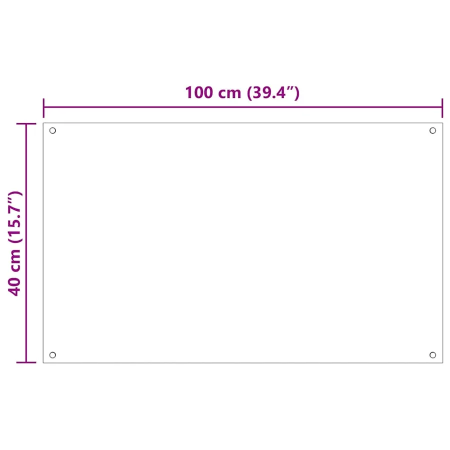 Crédence de cuisine 2 pcs Blanc 100 x 40 cm verre trempé - 8