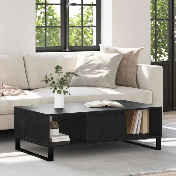 Table basse Chêne noir 104 x 60 x 35 cm Bois d'ingénierie