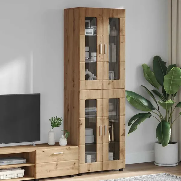 Haut Armoire FLORIN 60 x 35 x 182 cm Chêne artisanal