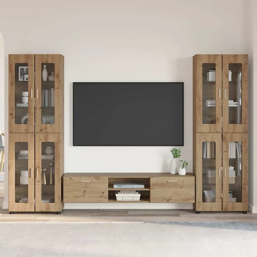Ensemble meuble TV FLORIN 3 pcs Chêne artisanal