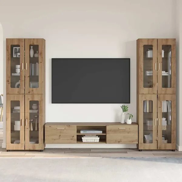 Ensemble meuble TV FLORIN 3 pcs Chêne artisanal