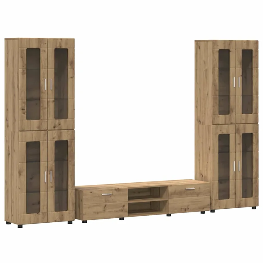 Ensemble meuble TV FLORIN 3 pcs Chêne artisanal - 2