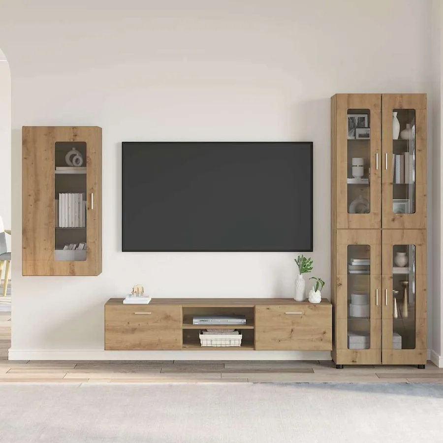 Ensemble meuble TV FLORIN 3 pcs Chêne artisanal