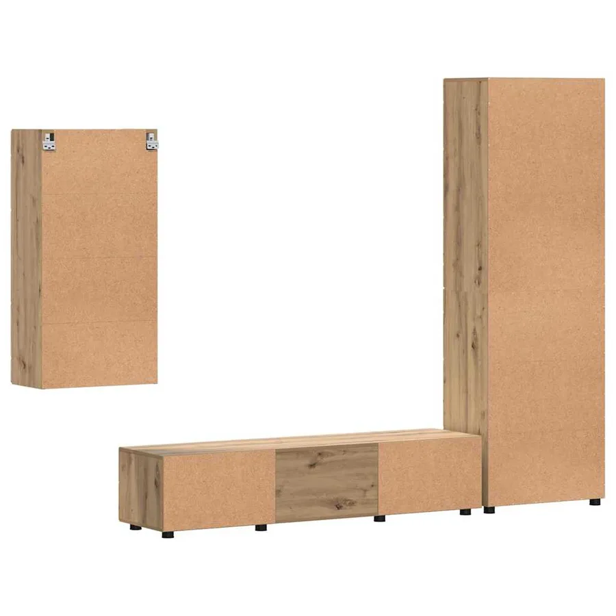Ensemble meuble TV FLORIN 3 pcs Chêne artisanal - 10