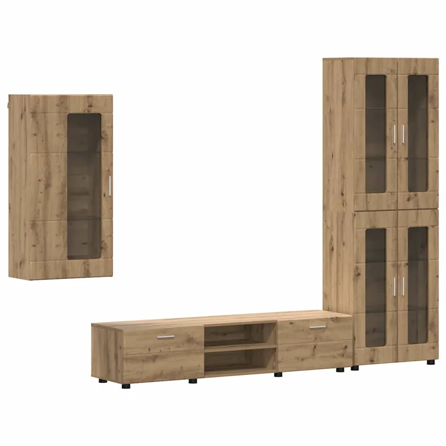 Ensemble meuble TV FLORIN 3 pcs Chêne artisanal - 2