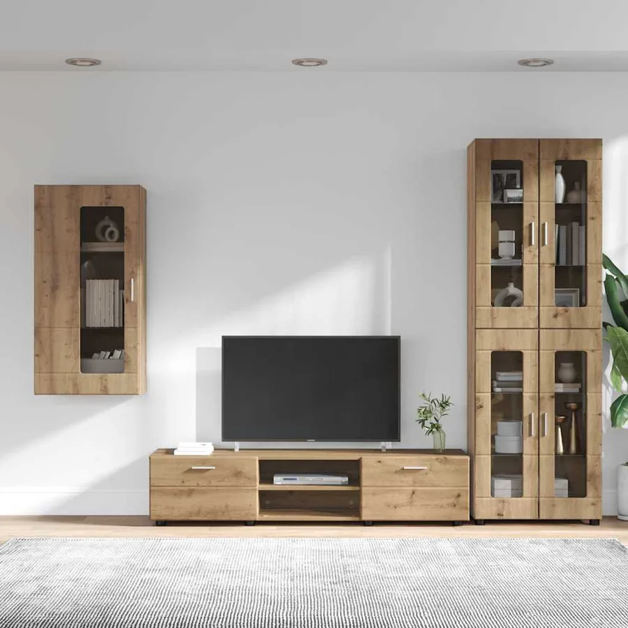Ensemble meuble TV FLORIN 3 pcs Chêne artisanal - 4