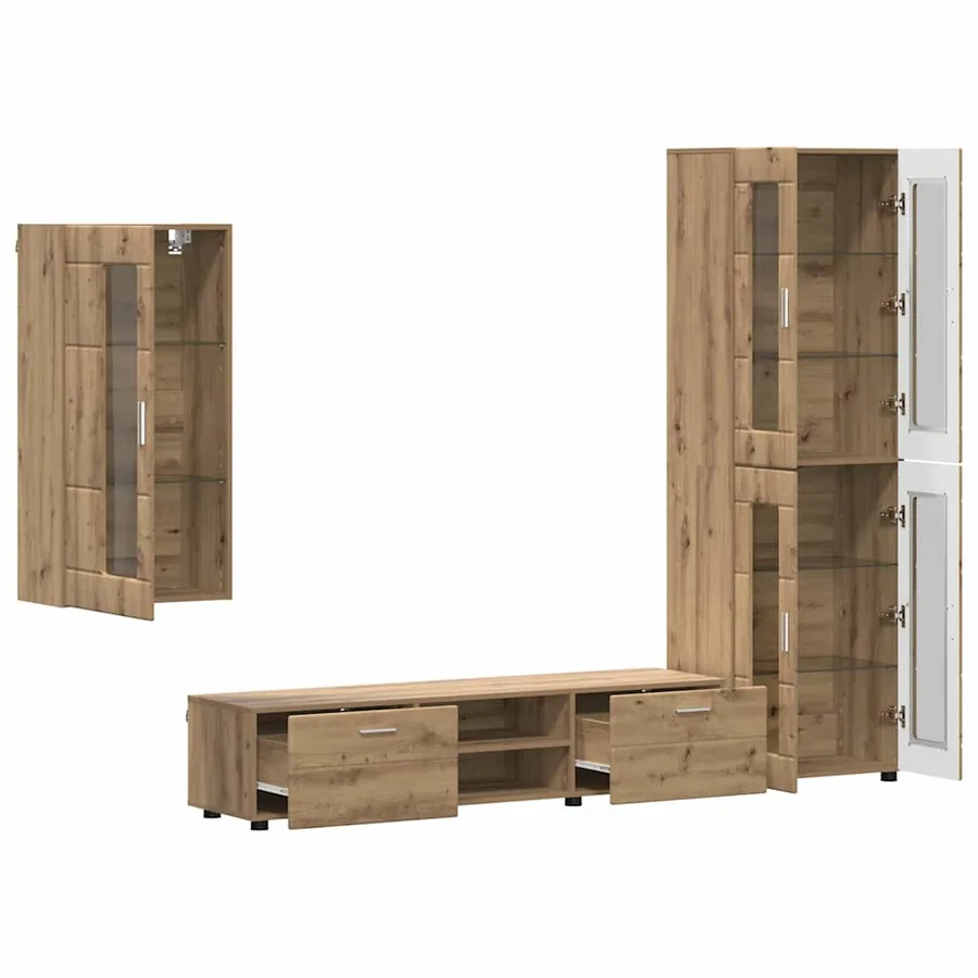Ensemble meuble TV FLORIN 3 pcs Chêne artisanal - 5