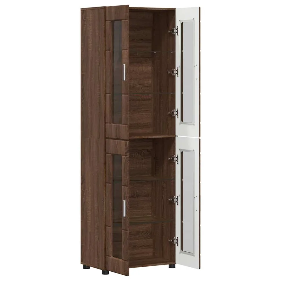 Haut Armoire avec étagère FLORIN Chêne brun 60 x 35 x 182 cm - 5
