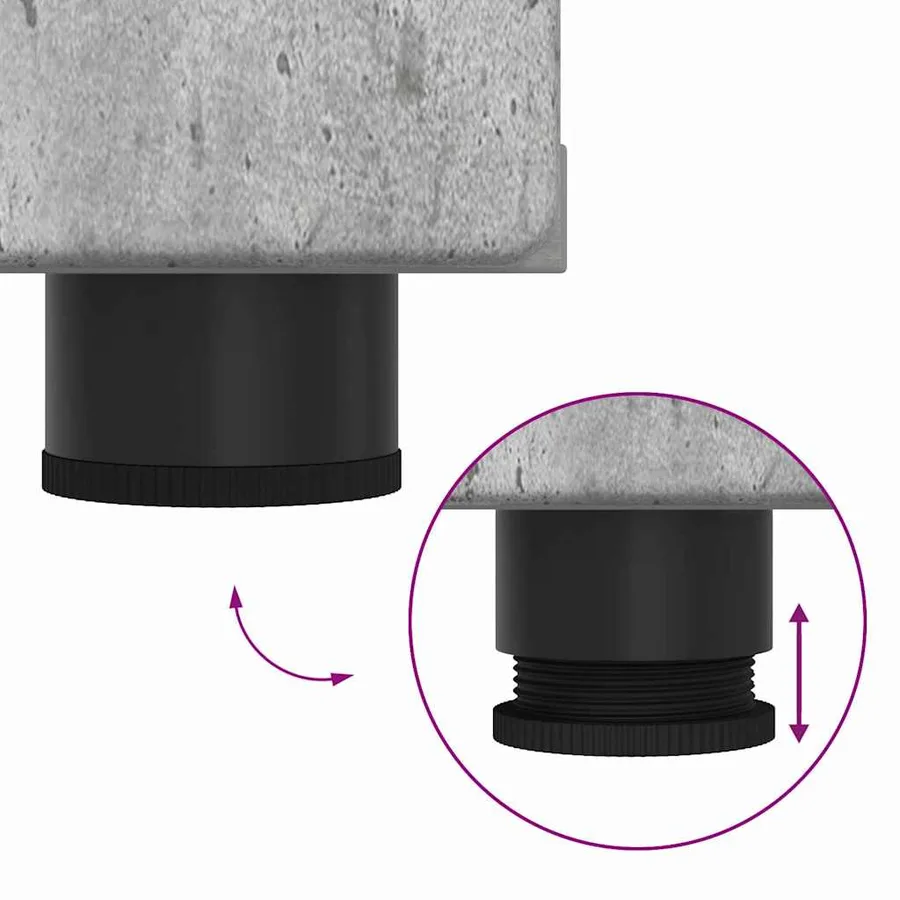 Ensemble meuble TV FLORIN 3 pcs Gris béton Bois d'ingénierie - 15
