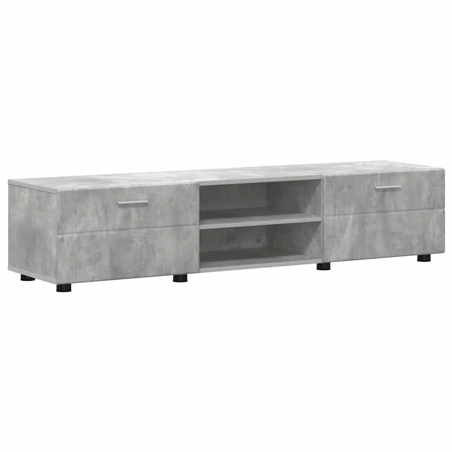 Ensemble meuble TV FLORIN 3 pcs Gris béton Bois d'ingénierie - 6