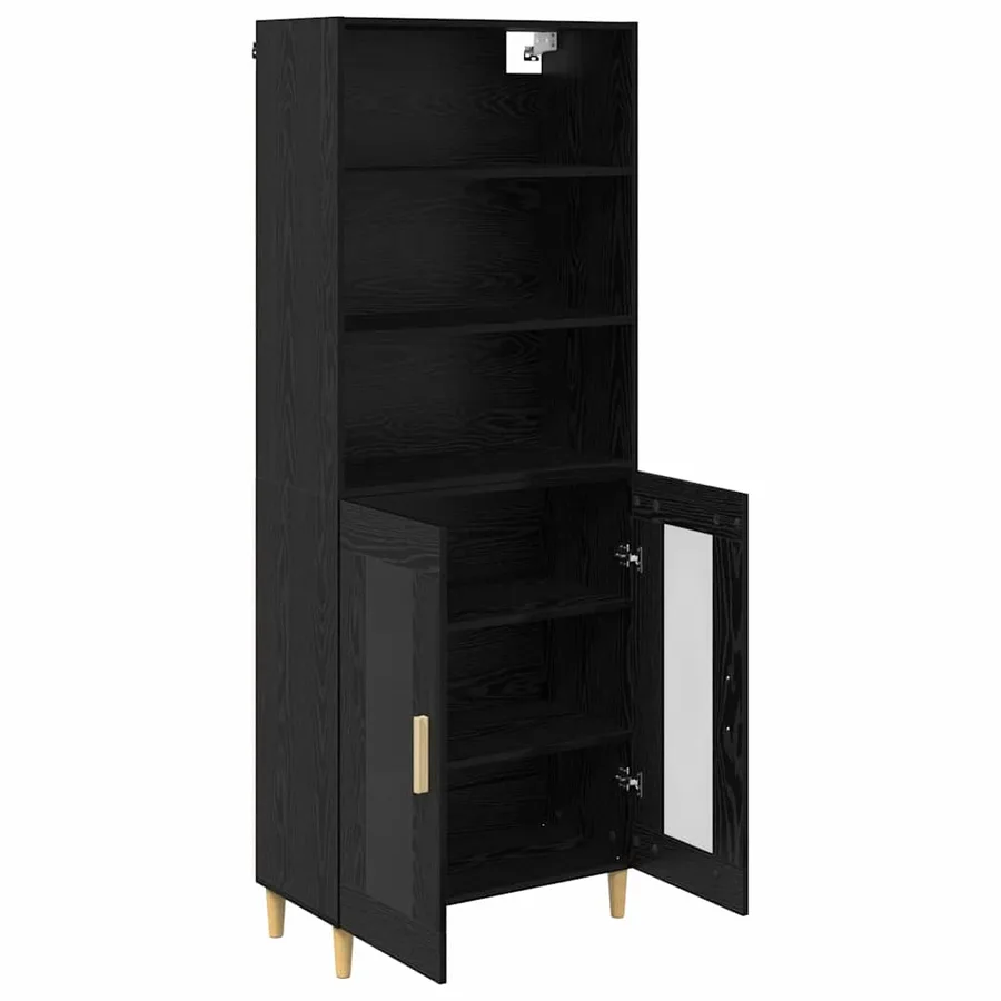 Haut Armoire Chêne noir 69,5 x 32,5 x 180 cm Bois d'ingénierie - 5