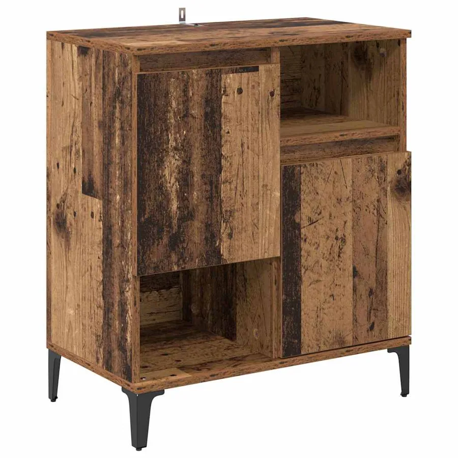 Buffets 2 pcs Bois Ancien 60 x 35 x 70 cm Bois d'ingénierie - 7