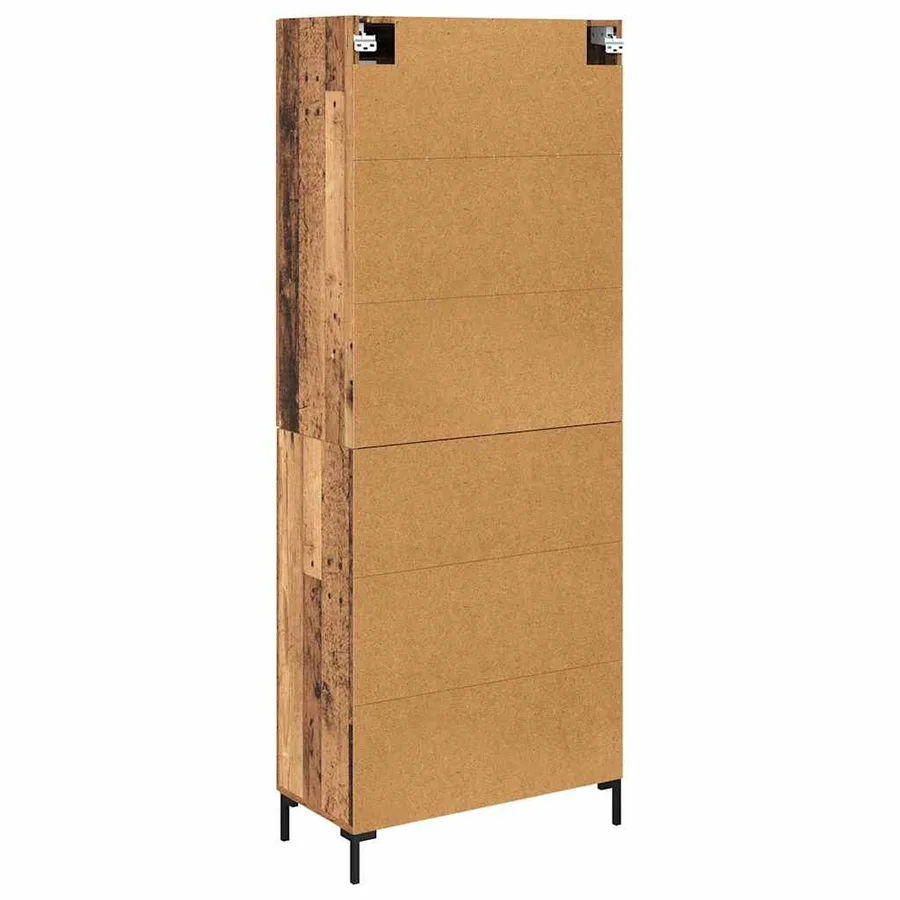 Haut Armoire 2 pcs Bois ancien Bois d'ingénierie - 8