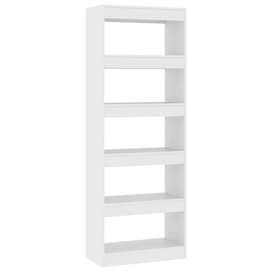 Bibliothèque/séparateur de pièce blanc bois d'ingénierie - 2
