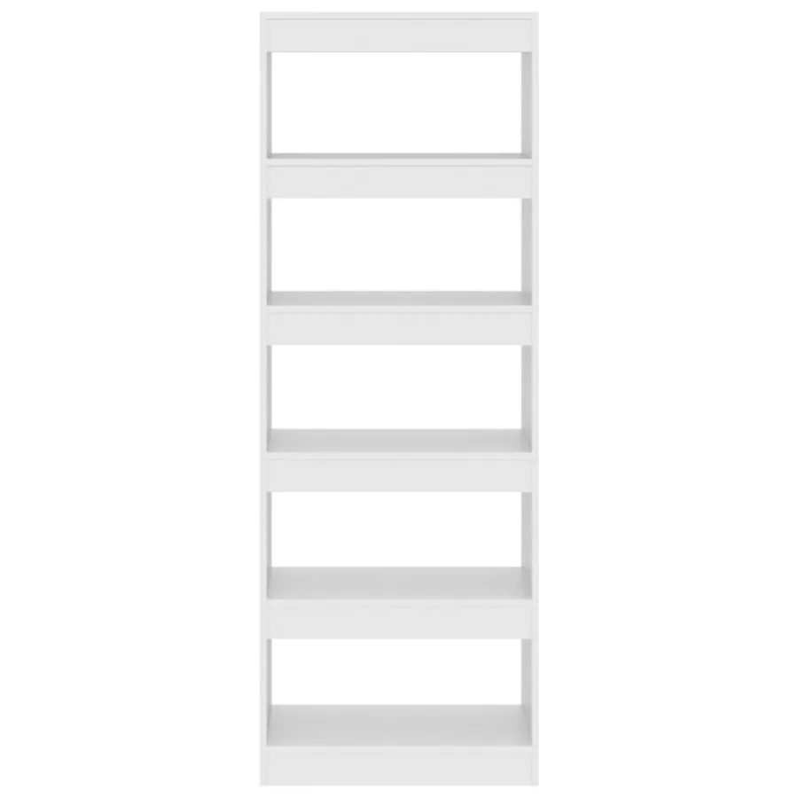 Bibliothèque/séparateur de pièce blanc bois d'ingénierie - 5