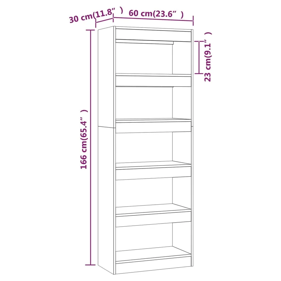 Bibliothèque/séparateur de pièce blanc bois d'ingénierie - 7